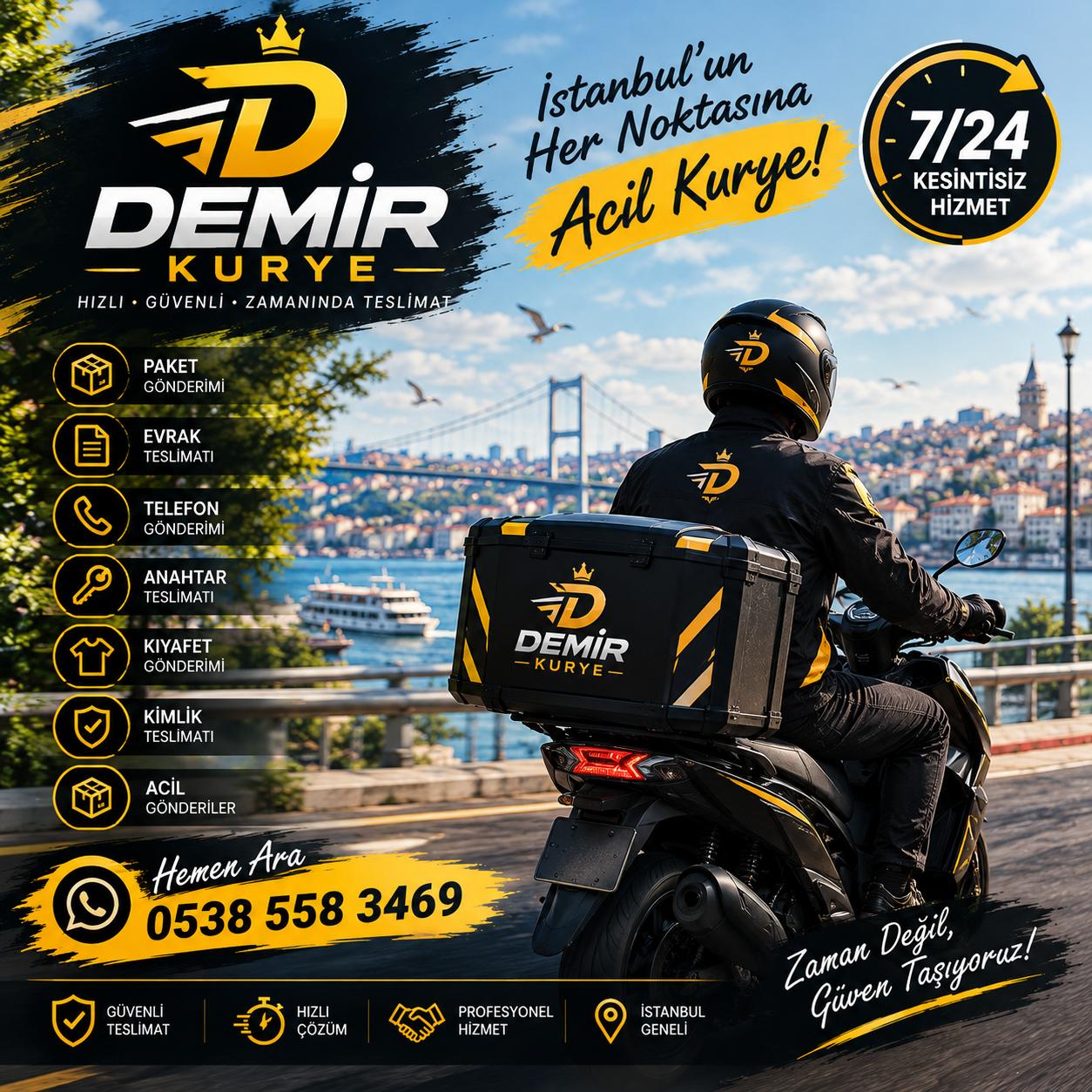 İstanbul genelinde aynı gün ve acil gönderileriniz için kurye organizasyonu