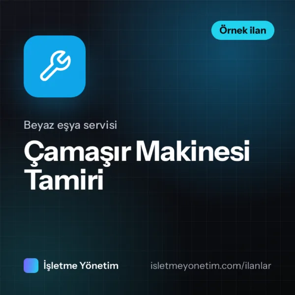 Çamaşır Makinesi Tamiri (örnek ilan)