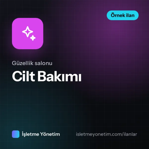 Cilt Bakımı (örnek ilan)