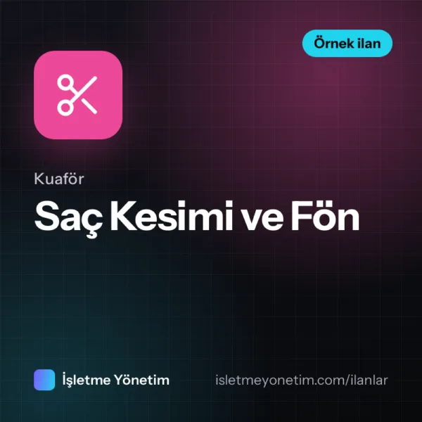 Saç Kesimi ve Fön (örnek ilan)